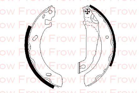 FROW 2081103001 — PABUCLU BALATA (203X38 MM) FORD ESCORT V-VI-VII 13 14 90-99 ORION III 13 14 90-93 (ABS SIZ)