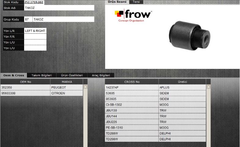 FROW 2521719002 — SALINCAK BURCU PEUGEOT P106
