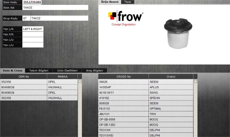FROW 3551719001 — SALINCAK BURCU OPEL VECTRA B