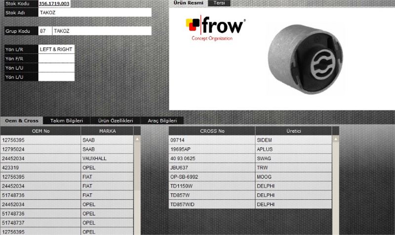 FROW 3561719003 — SALINCAK BURCU OPEL VECTRA C