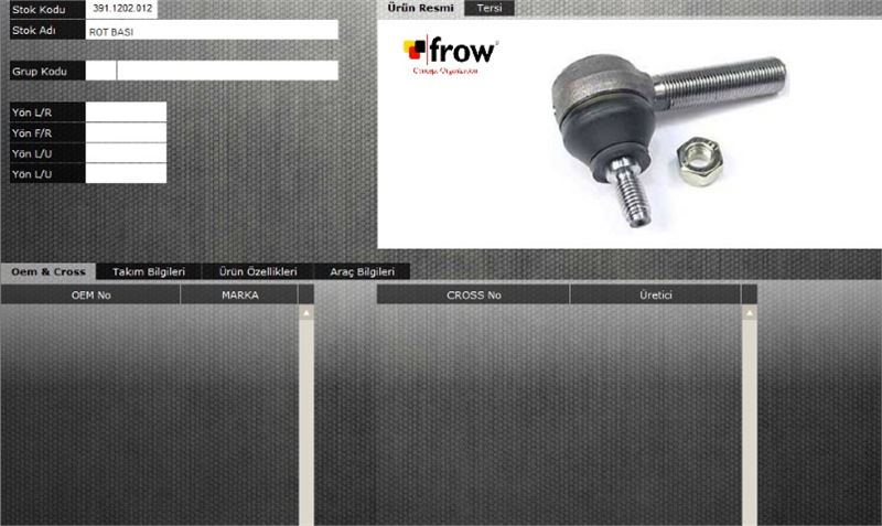 FROW 3911202012 — ROT BASI (SOL) LAND ROVER 88-109 2.3 D 4×4 63-86