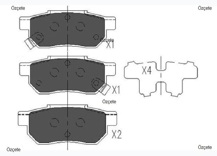 FROW 3921102001 — FREN BALATASI ARKA (88.8 mm) HONDA CIVIC 14I 16I ACCORD J