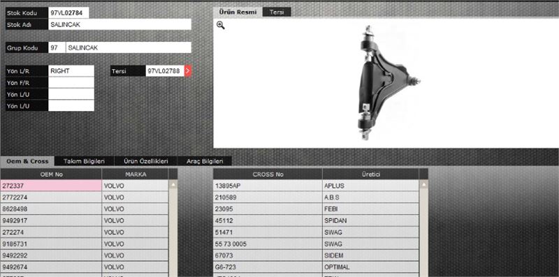 FROW 3961719003 — SALINCAK BURCU VOLVO S70 V70