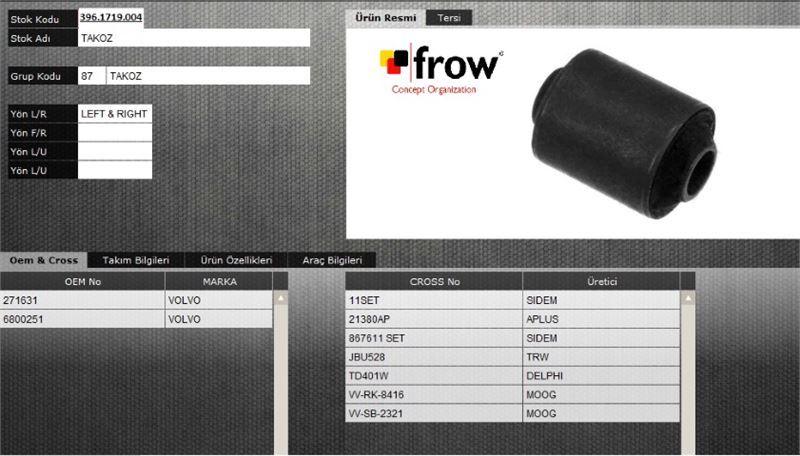 FROW 3961719004 — SALINCAK BURCU VOLVO S70 V70