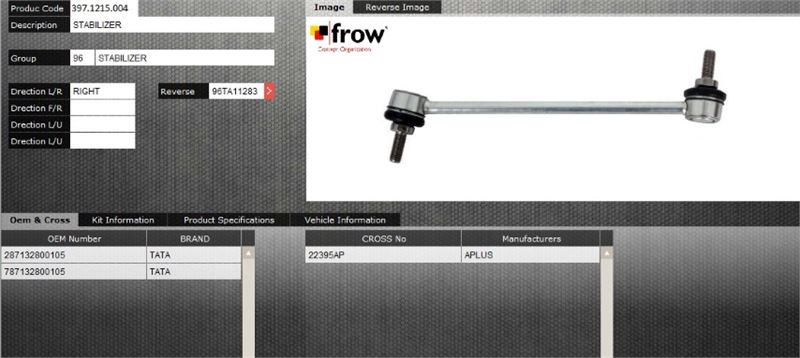 FROW 3971215004 — Z ROT (STABILIZER) (ÖN SOL) TATA VISTA 2012-