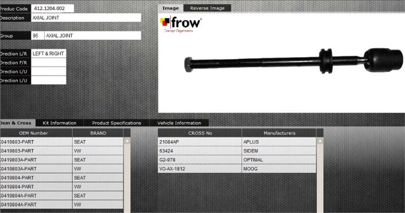 FROW 4121204002 — ROT MİLİ (ROT KOLU) VOLKSWAGEN POLO .