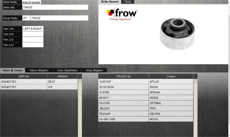 FROW 4141719002 — SALINCAK BURCU VOLKSWAGEN POLO LUPO