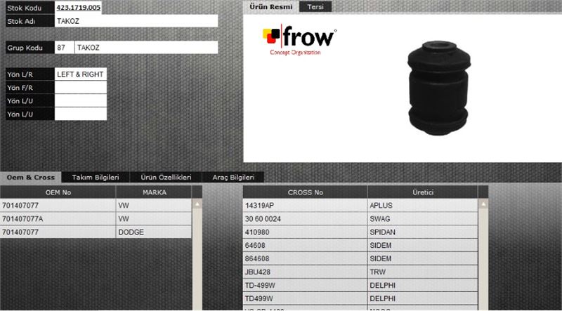 FROW 4231719005 — SALINCAK BURCU VOLKSWAGEN TRANSPORTER T4