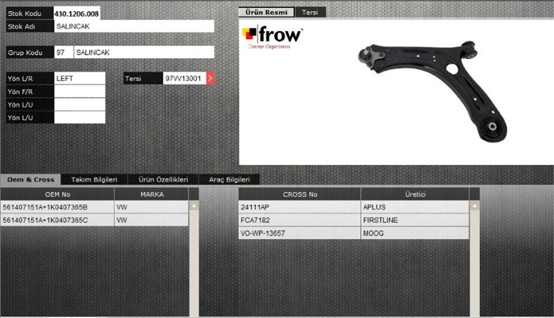 FROW 4301206008 — SALINCAK (SAG) VOLKSWAGEN PASSAT 10-