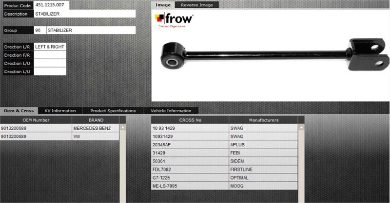 FROW 4511215007 — Z ROT (STABILIZER) (ARKA SAG SOL) MERCEDES SPRINTER 616CDI 01-
