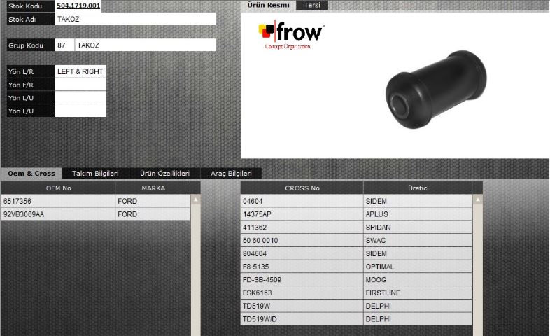 FROW 5041719001 — SALINCAK BURCU FORD TRANSIT 85-