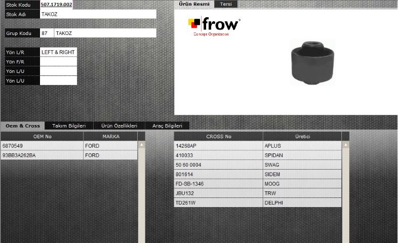 FROW 5071719002 — SALINCAK BURCU FORD MONDEO I