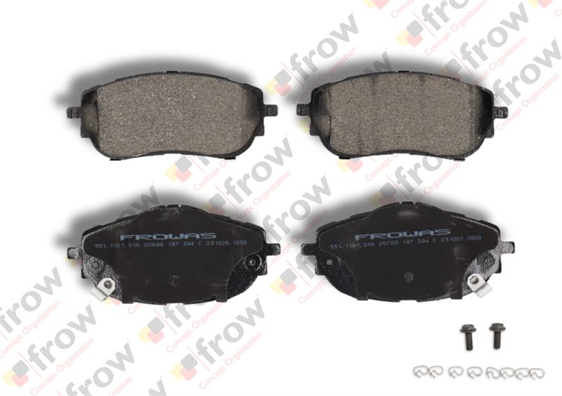 FROW 5511101018 — FREN BALATASI ÖN (134 mm) TOYOTA COROLLA (NZE16) AURIS (E18) 12- ( 2 FİŞLİ) (2 CİVATALI)