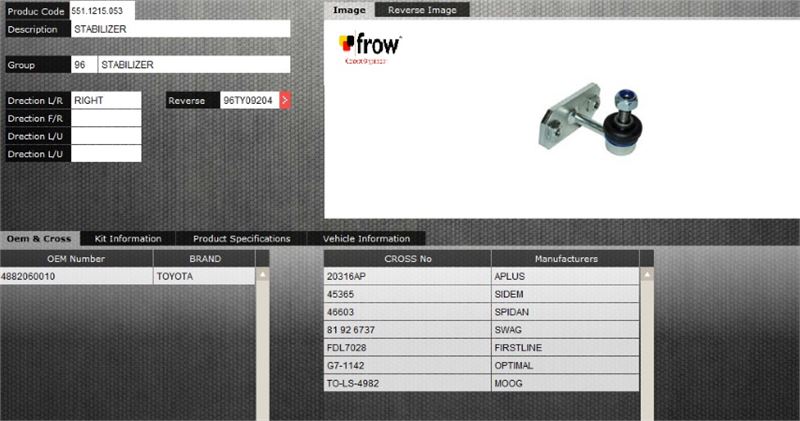 FROW 5511215053 — Z ROT (STABILIZER) (ÖN SAĞ) TOYOTA LAND CRUSIER J12