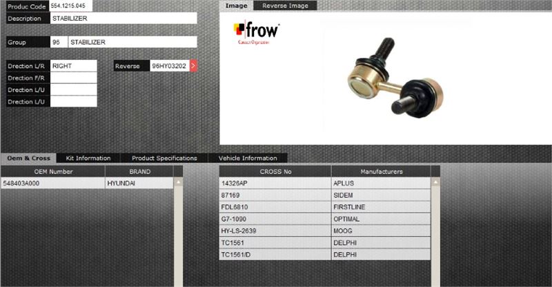 FROW 5541215045 — Z ROT (STABILIZER) (ON SAG) HYUNDAI TRAJET 2000-