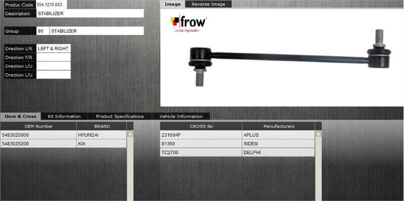 FROW 5541215053 — Z ROT (STABILIZER) (ON SAG SOL) HYUNDAI IX35 2011-