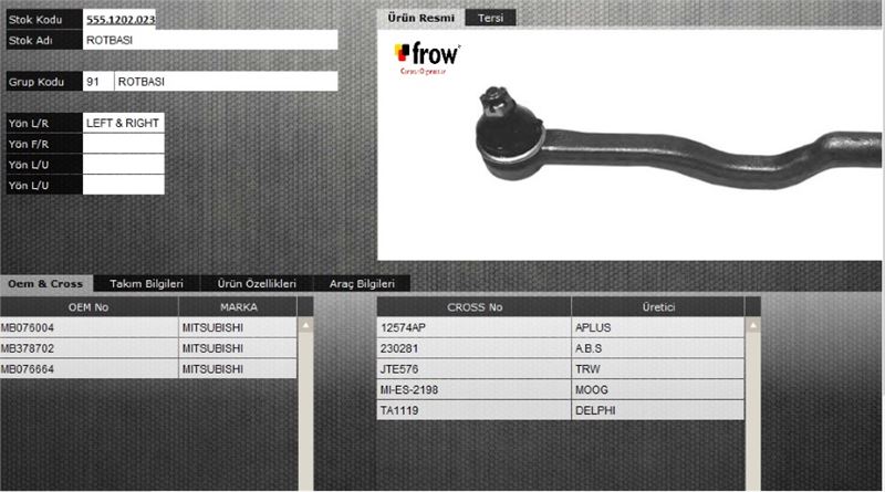 FROW 5551202023 — ROT BASI (SAG SOL) MITSUBISHI GALANT 76- 84 (DISI)