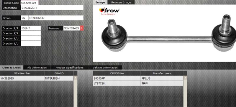 FROW 5551215023 — Z ROT (STABILIZER) (ON SAG) MITSUBISHI CANTER