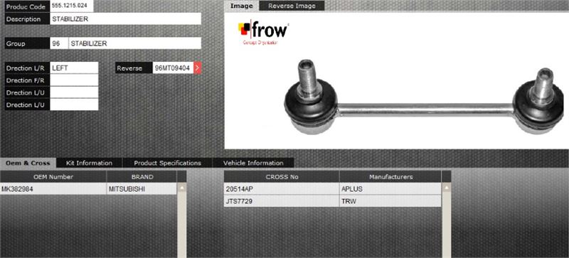 FROW 5551215024 — Z ROT (STABILIZER) (ON SOL) MITSUBISHI CANTER