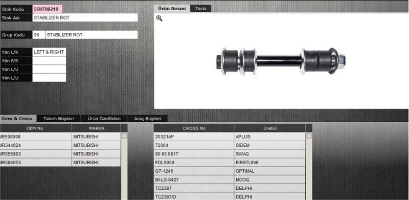 FROW 5551215029 — Z ROT (STABILIZER) (ARKA SAG SOL) MITSUBISHI PAJERO 90-00