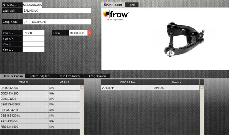FROW 5561206005 — SALINCAK (SAG UST) KIA BESTA 1990 -