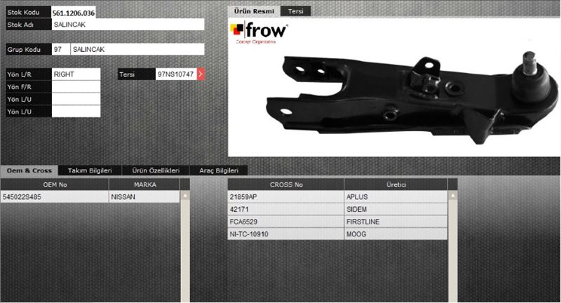 FROW 5611206036 — SALINCAK (SAG) NISSAN PIC KUP