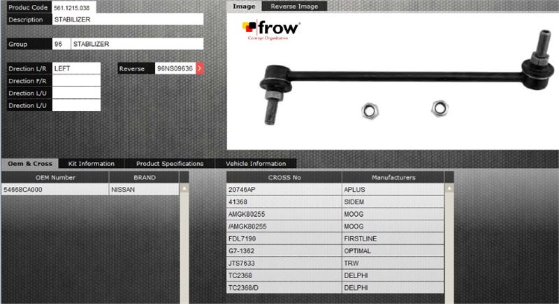 FROW 5611215038 — Z ROT (STABILIZER) (ON SOL) NISSAN MURANO 2005-