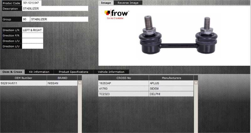 FROW 5611215047 — Z ROT (STABILIZER) (ARKA SAG SOL) NISSAN PRIMERA