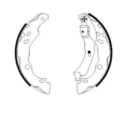 FROW 7511103001 — PABUÇLU BALATA (203X39 MM) DACIA DUSTER (4×4) LOGAN RENAULT CLIO II 99- PEUGEOT P301 P208 CITROEN C3