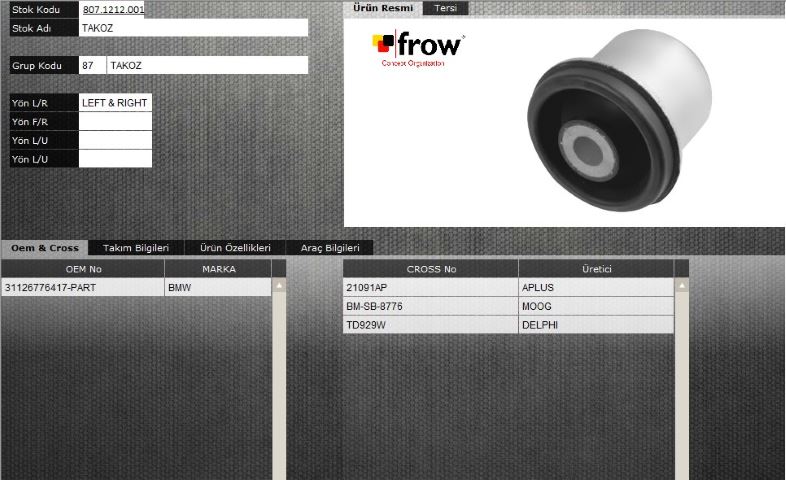 FROW 8071212001 — SALINCAK BURCU BMW X5 X6 E70 E71