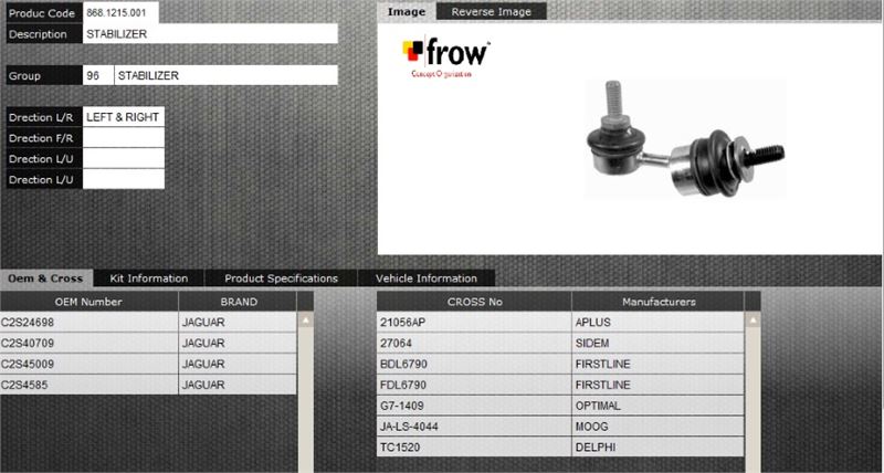 FROW 8681215001 — Z ROT (STABILIZER) (ON SAG SOL) JAGUAR S- TYPE CFI-II .0 D
