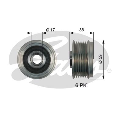 GATES OAP7017 — ALTERNATÖR KASNAĞI ( TOYOTA CAMRY 2.4 06-11 RAV4 III )