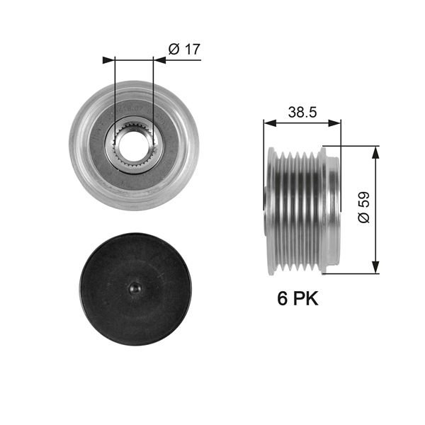 GATES OAP7063 — ALTERNATÖR RULMANI P4007 C-CROSSER 1.8 2.0 ASX 08-