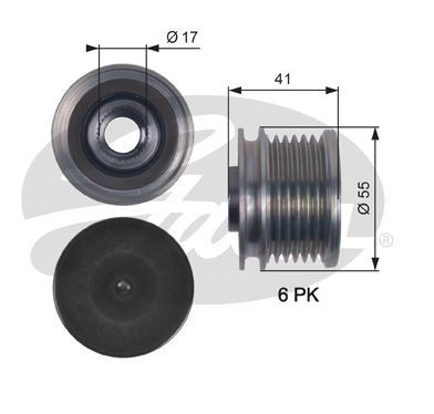 GATES OAP7115 — ALTERNATÖR KASNAĞI (CITROEN BERLINGO 1.6VTI 09-/C3 II-1.6VTI 1.6THP 09-/PEUGEOT P207 1.6VTI 1.6THP)