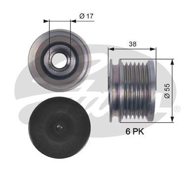 GATES OAP7124 — ALTERNATÖR KASNAĞI (CITROEN C4-C5-DS3-DS4 1.6VTI 1.6THP 08-/ PEUGEOT P207-P308-P508 07- )