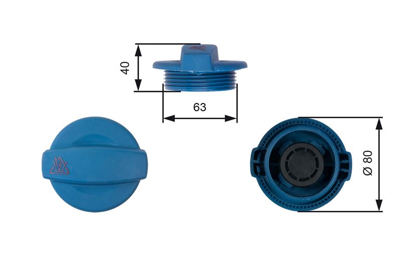 GATES RC237 — RADYATÖR YEDEK SU DEPO KAPAĞI A4-A6-A8 00-11