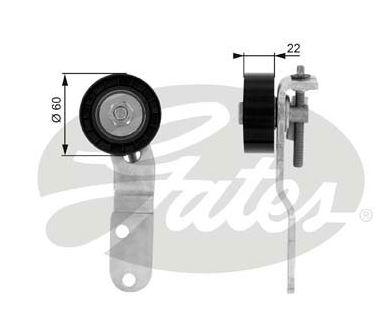 GATES T36074 — ALTERNATÖR KAYIŞ AVARE RULMAN ( FORD ESCORT FİESTA 1.8 90- 60×22 )