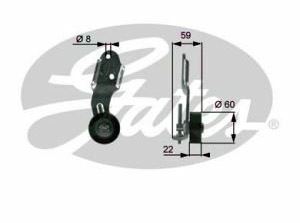 GATES T36108 — ALTERNATÖR KAYIŞ AVARE RULMAN ( FORD FIESTA 1.8D 96- )