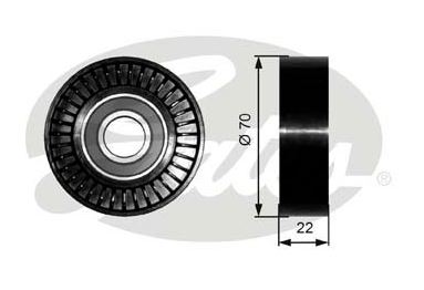 GATES T36252 — ALTERNATÖR GERGİ RULMANI (MERCEDES M166/668/266 / W168/W169/W245/W414 DÜZ)