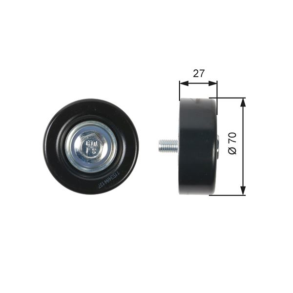 GATES T36409 — V KAYIŞ GERGİ RULMANI ( CHEVROLET EPICA 2.0 2.5 06-11 )