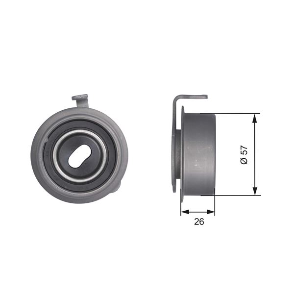 GATES T41241 — EKSANTRİK GERGİ RULMANI ATOS GETZ I10 PICANTO 98-11