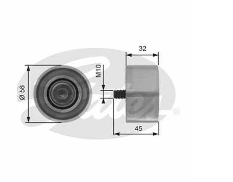 GATES T42141 — EKSANTRİK GERGİ RULMANI-(HYUNDAI ACCENT 03/03 1.5 CRDI /TUCSON 04/10 2.0 CRDI /KIA SPORTAGE 04/10 2.0 CRDI )
