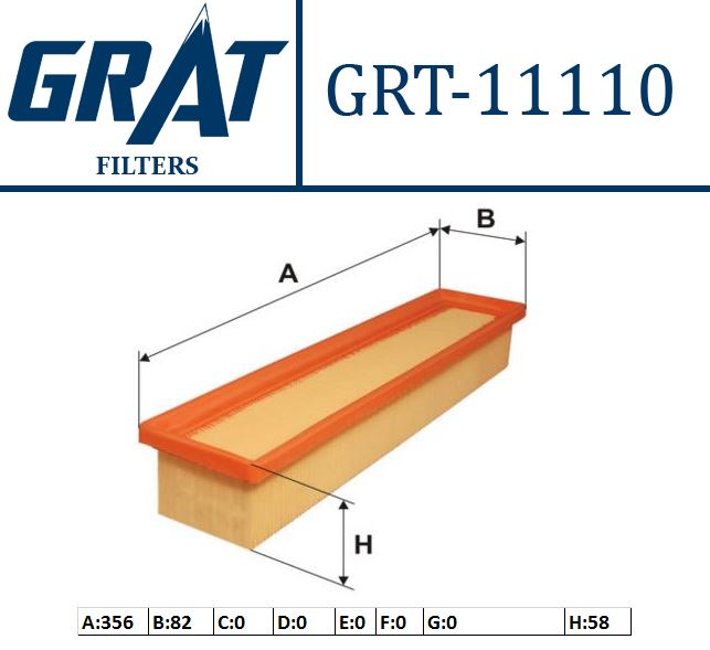 GRAT 11110 — HAVA FİLTRESİ CLIO II CLIO III CLIO IV THALIA G.TOUR 1.2 D4F