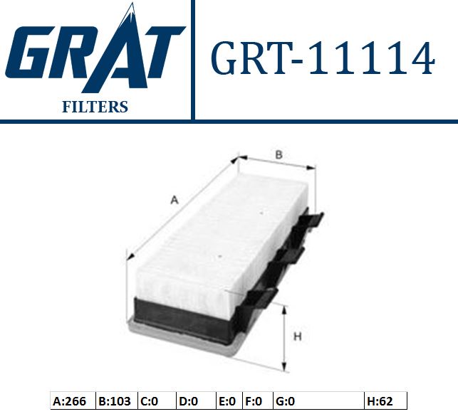 GRAT 11114 — HAVA FILTRESI ( RENAULT KANGOO 1.9 98-01 TIRNAKLI