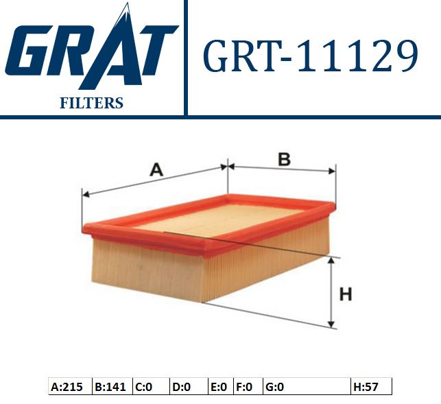 GRAT 11129 — HAVA FILTRESI 140 BG ( RENAULT LAGUNA1 2.0 16V 96-00-SAFRANE 2.0 16V 96-00 )