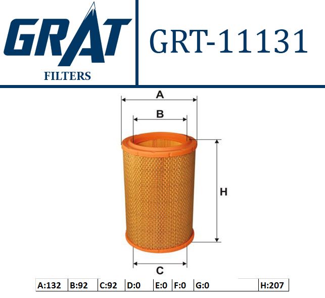 GRAT 11131 — HAVA FİLTRESİ ( RENAULT LAGUNA 1.9DTI-DCI)