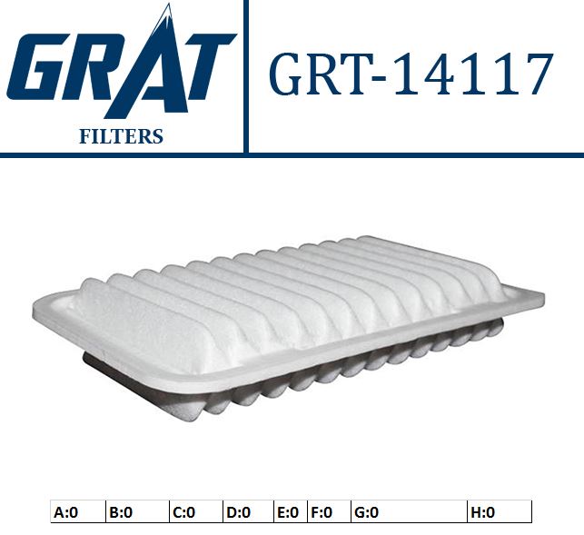 GRAT 14117 — HAVA FİLTRESİ ( OPEL AGILA B 1.0 1.2 08- / SUZUKI SPLASH 08- )