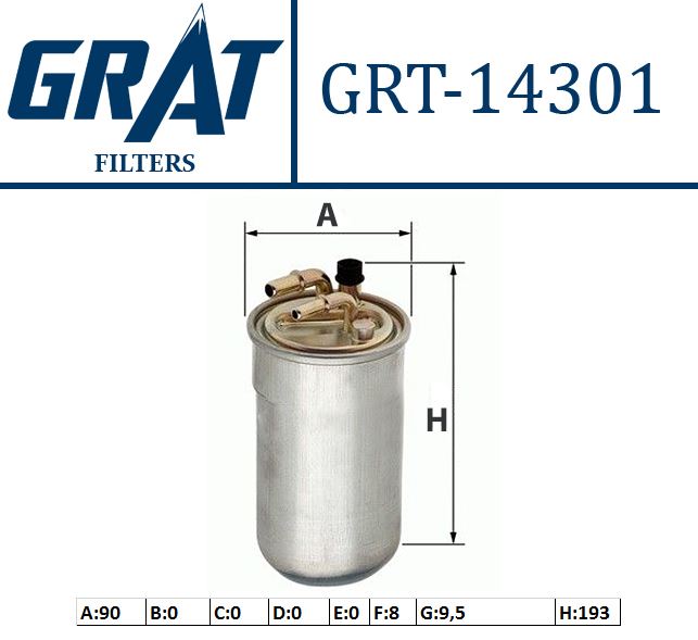 GRAT 14301 — YAKIT FİLTRESİ ( OPEL CORSA D 1.3CDTI )
