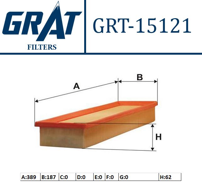 GRAT 15121 — HAVA FİLTRESİ VW AUDI PORSCHE