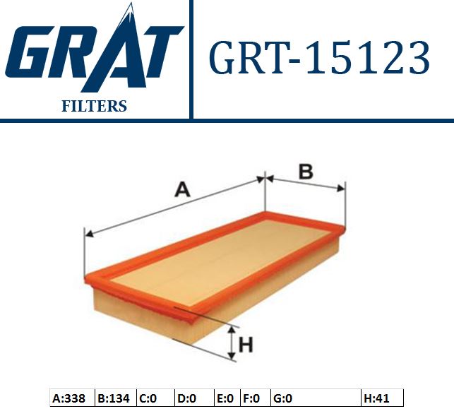 GRAT 15123 — HAVA FILTRESI ( VOLKSWAGEN 1303-GOLF D )